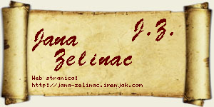 Jana Zelinac vizit kartica